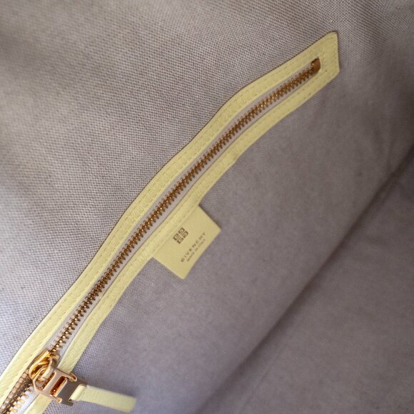 EUC Givenchy Voyou Medium Leather Hobo Bag in Soft Yellow - Picture 9 of 10